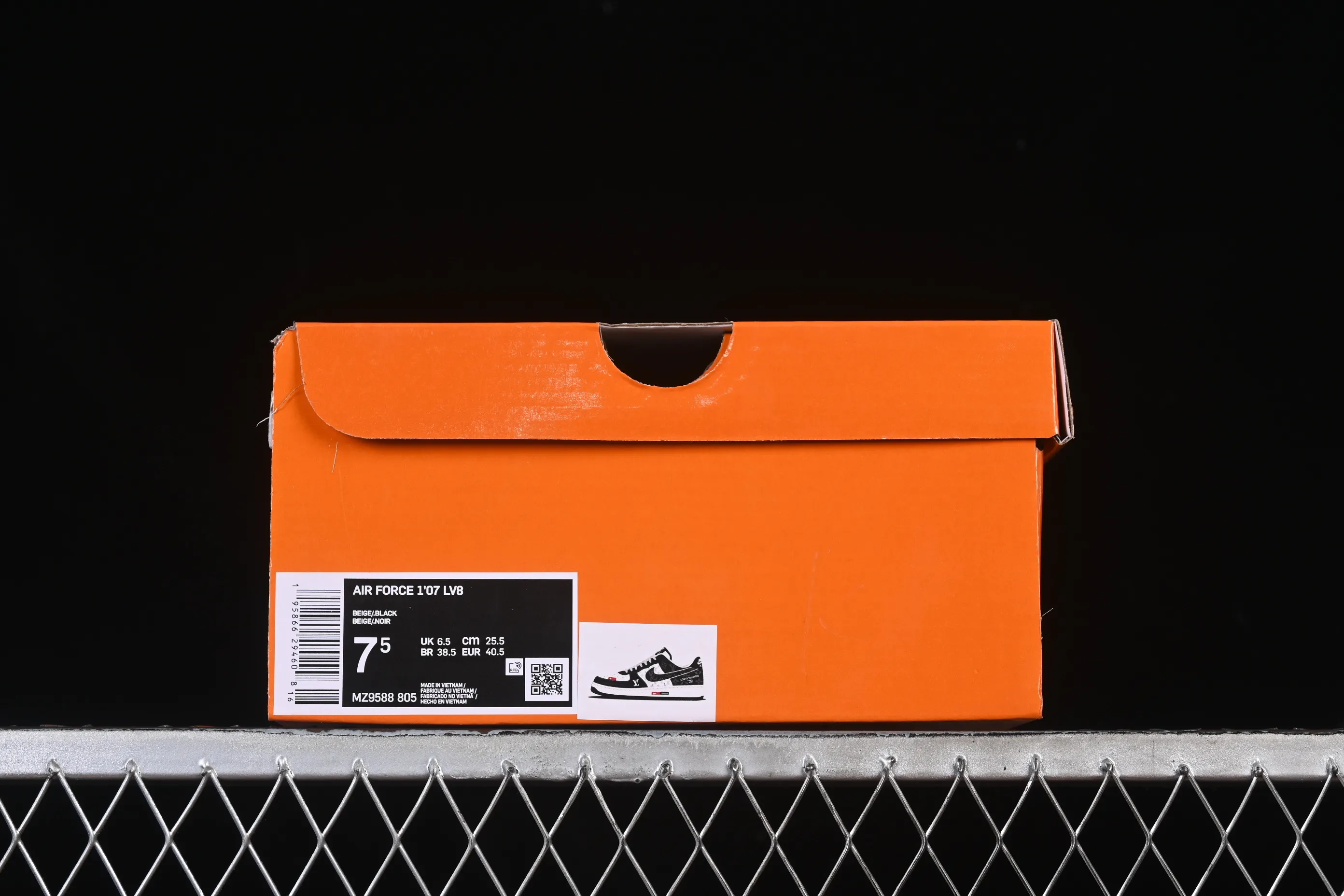 All categories Nk Air Force 1 Air Force series Nk Air Force 1 Low Air Force low-top Nike Air Force 1'07 Low LV joint cowboy pig eight meters black Air Force 1 low-top casual sneakers MZ9588-805